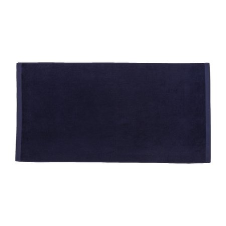 TOWELSOFT Jumbo Size Terry Dobby Hem Velour Beach Towel Velour Beach Towel 36 inch x 72 inch -Navy HOME-BV1104-NVY